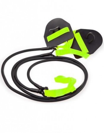 Mad Wave Treningsstrikk med Paddles, motstand 2,2-6,3 kg (Gul)