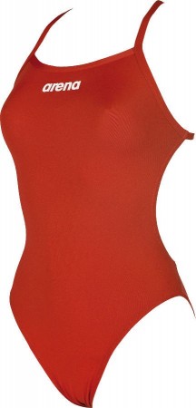 Arena Solid Lightech High Swimsuit Red